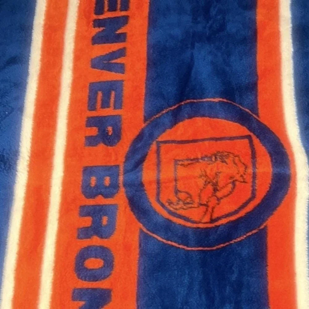 Denver Broncos NFL San Marcos Ryltex Stadium Throw Lap Blanket 56x35 VTG Y2K